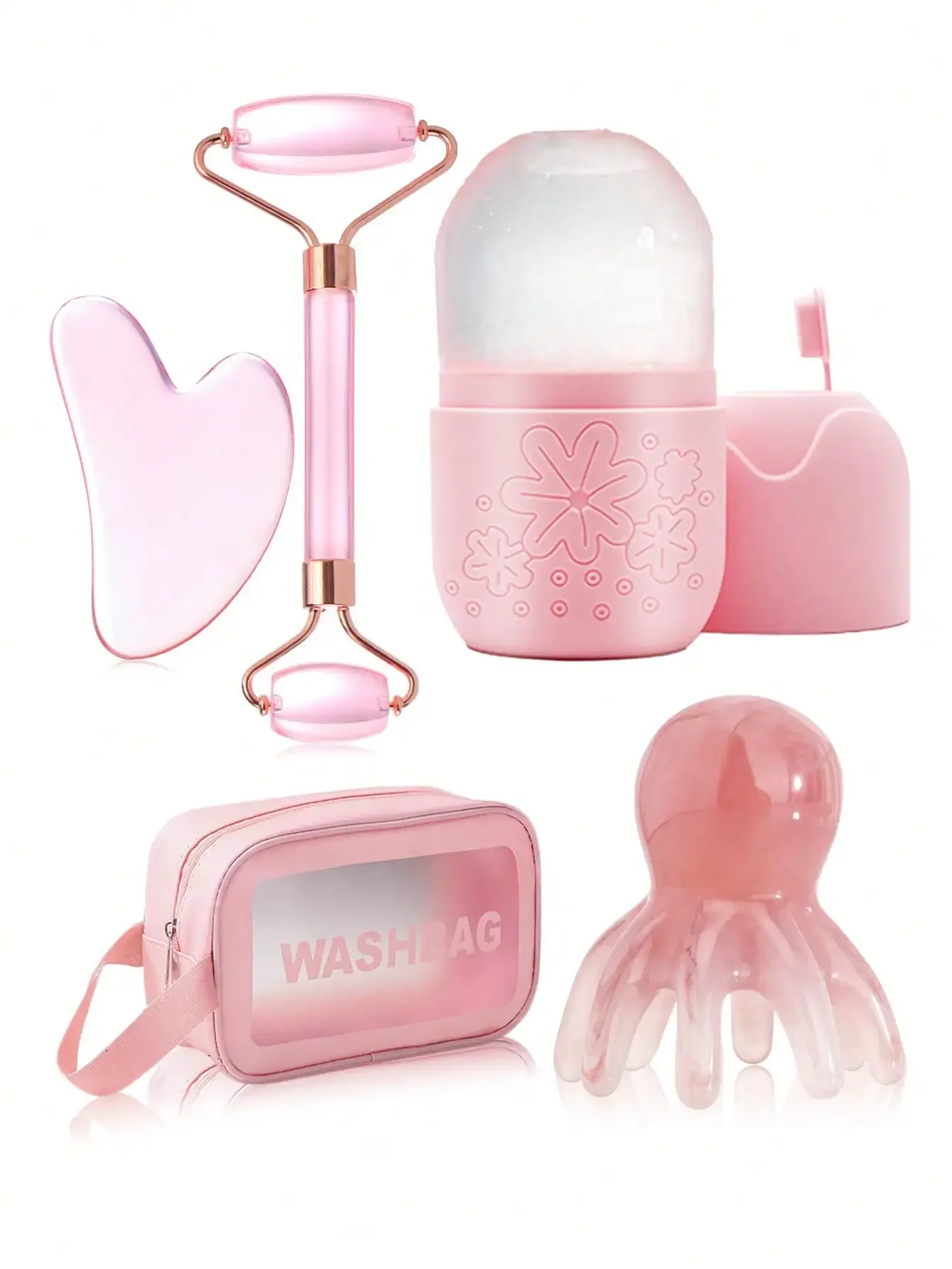 

1pc/2pcs/3pcs/5pcs/8pcs/9pcs Face Beauty Gua Sha Tool Set, Face Lifting Massage Device Gua Sha Roller Massage Stick Body