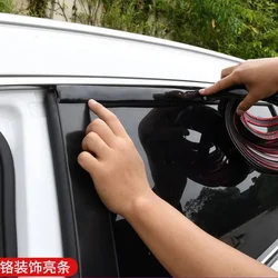 Car Exterior Chrome Body Strip Black 3M Bumper Car Door Protection Molding Styling Trim Sticker 6MM 10MM 12MM 15MM 20MM 25/30MM