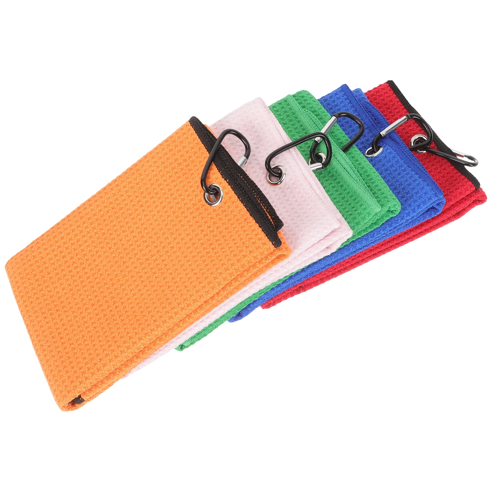 

5 Pcs Sports Towel Portable Outdoor Golf Golfing Dry Towels Golfs Supplies Wipe Cleaning Microfiber