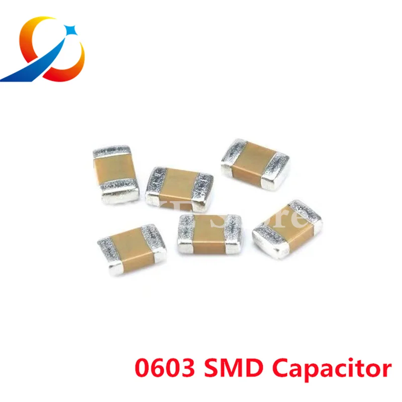 100PCS 0603 SMD MLCC Multi-layer Ceramic Capacitors 0.5pf 47uf 1PF 10PF 47PF 100PF 220PF 1NF 4.7NF 47NF 100NF 1UF 10UF 22UF NEW