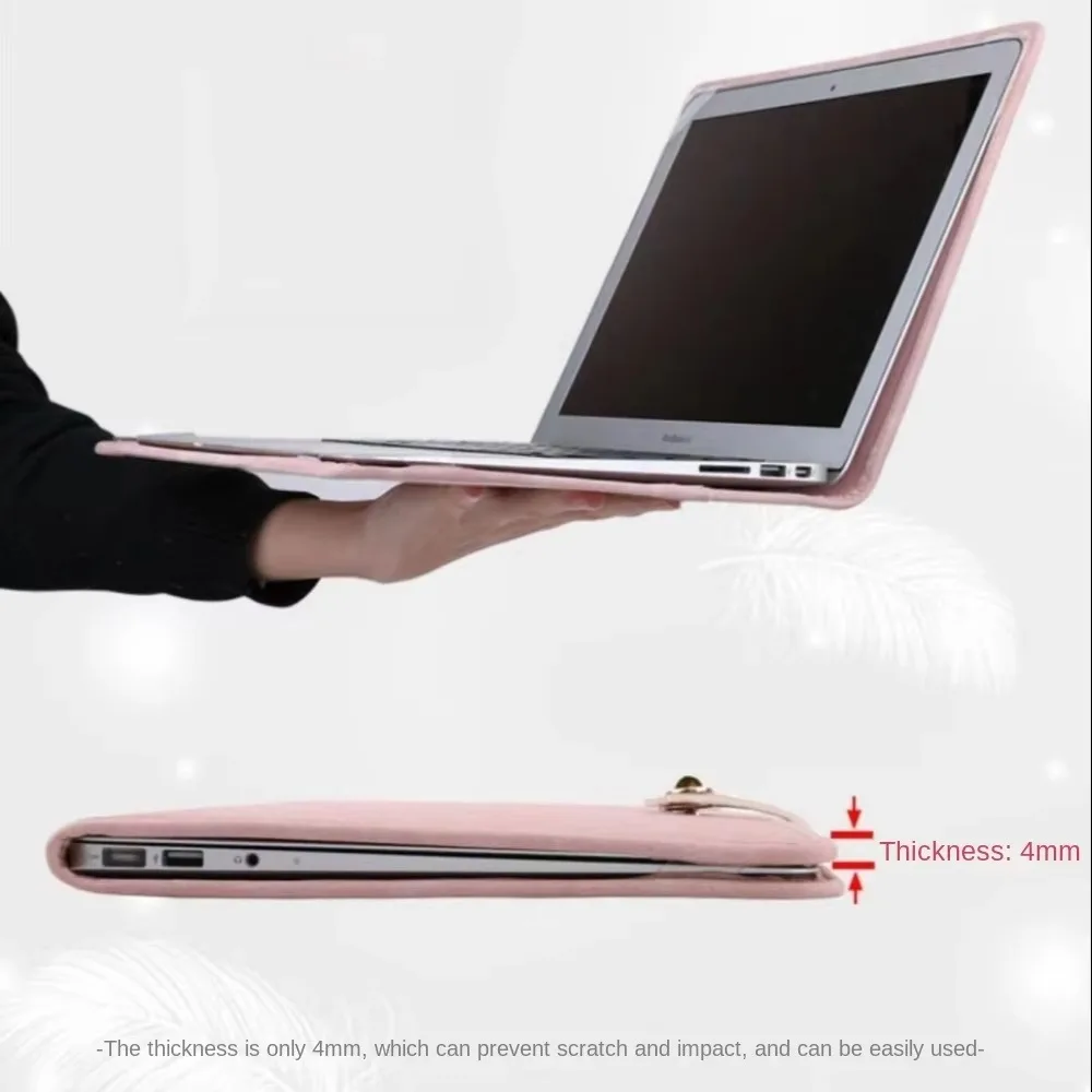 Notebook Pouch Pink Laptop Bag Top-Handle Fashion Laptop Sleeve 14-16 Inch Breathable Computer Protective Case Travel