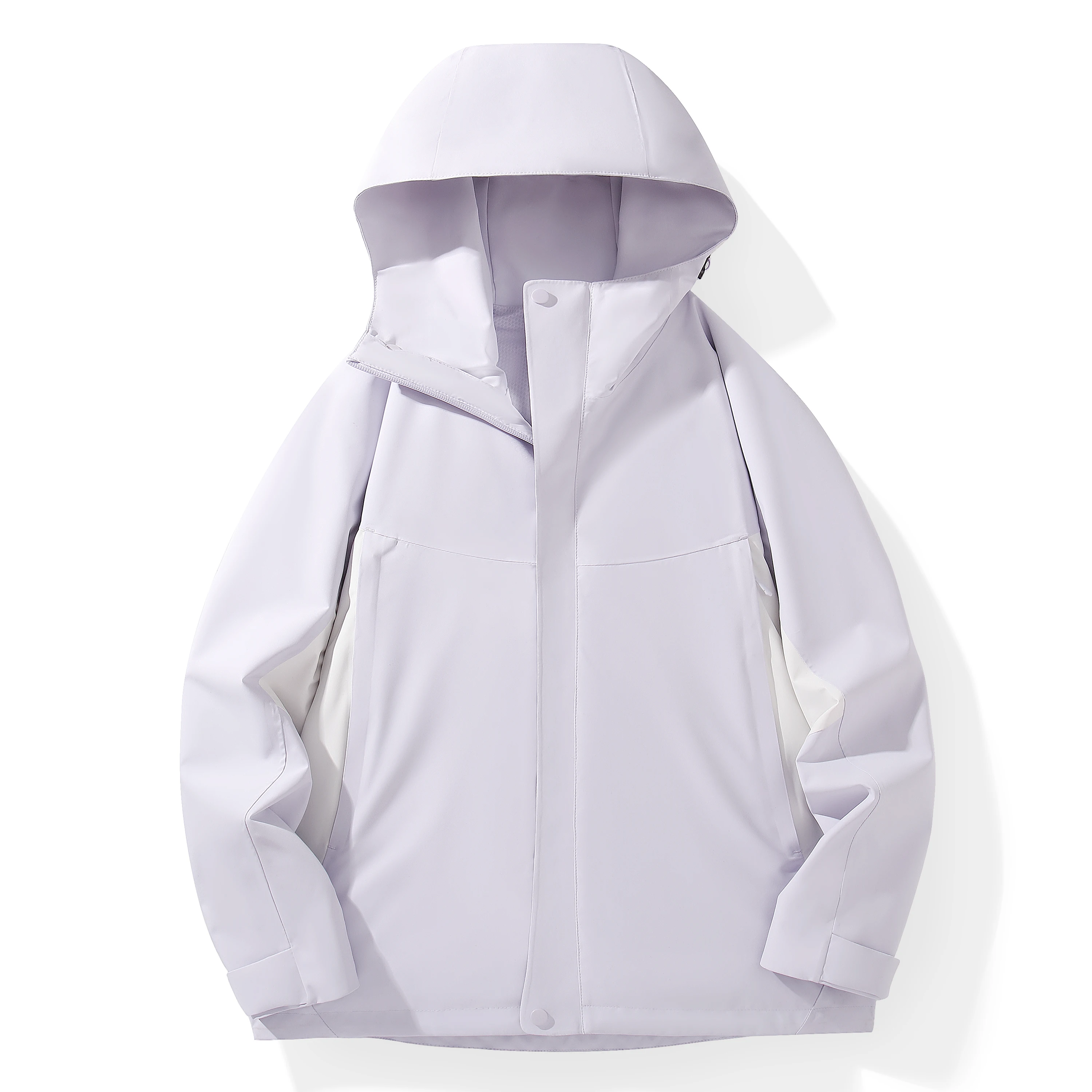 Men's Fashion Jacket Waterproof Windbreaker Outdoor Lightweight Coat Daily Wear Travel Camping Hooded Trendy Raincoat