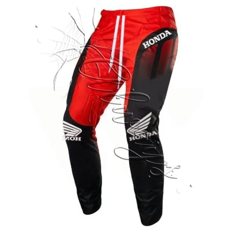 

2026 New Fashion Design Honda Racing Cycling Pants Men's MOTO Off Road Mountain Bike Sports Pants Outdoor Enthusiast Pants