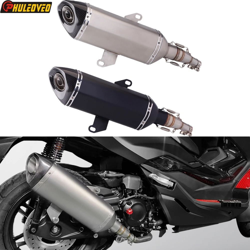 

For HONDA Forza350 NSS350 2021-2024 ADV350 2022-2024 Motorcycle Exhaust System Link Pipe Escape Moto Muffler Carbon DB Killer