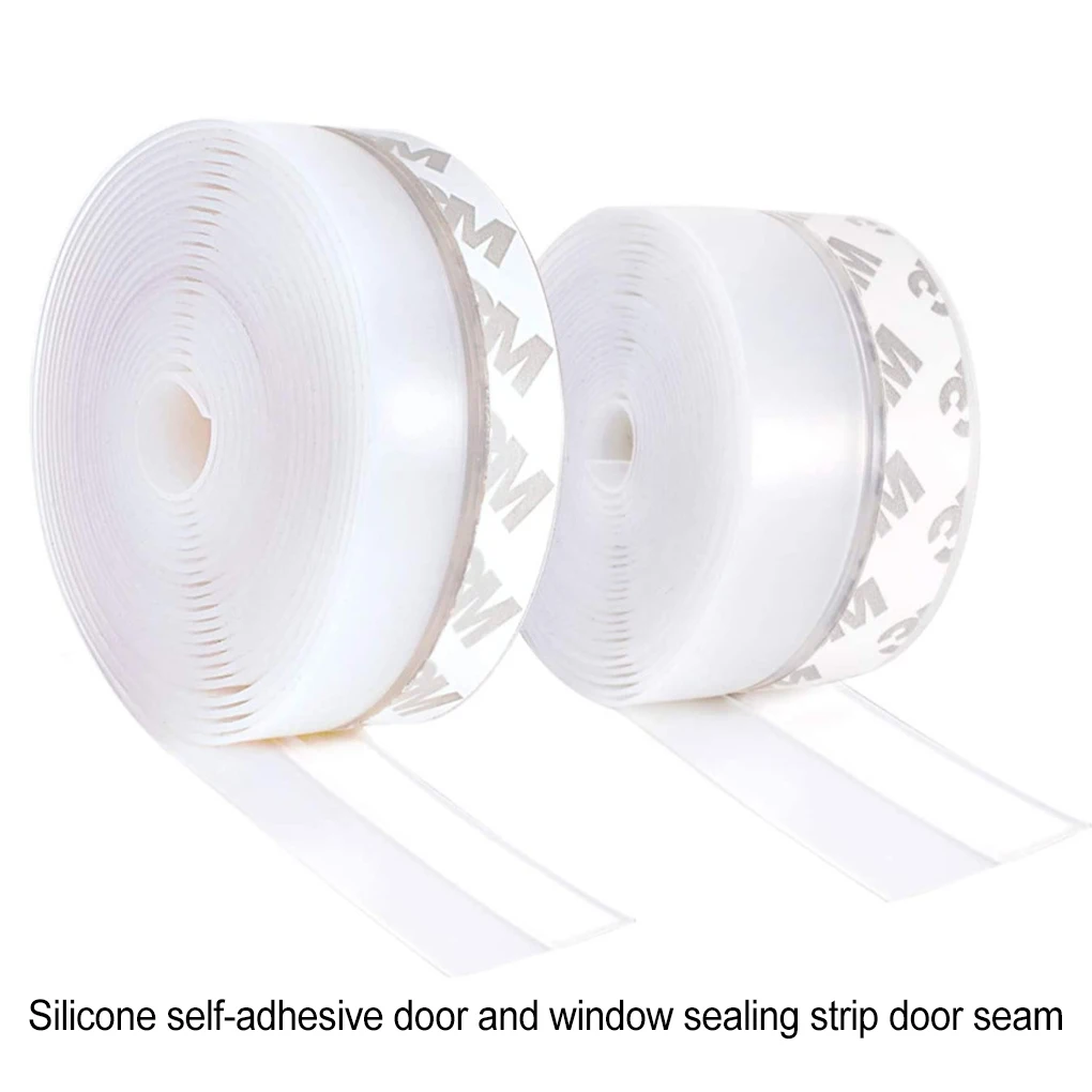 Striscia di tenuta in gomma autoadesiva da 2 pezzi, durevole e antigraffio |   Nastro antivento ad ampia applicazione Colore trasparente