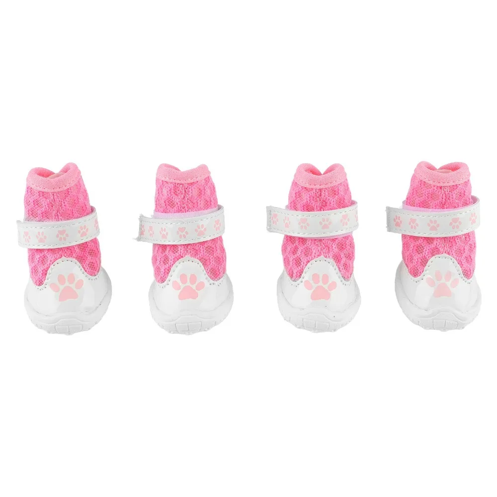 4pcs Air Permeable Mesh Upper Dog Mesh Booties Lightweight Build Flexible Shoe Opening Summer Puppy Footwear Multiple Size
