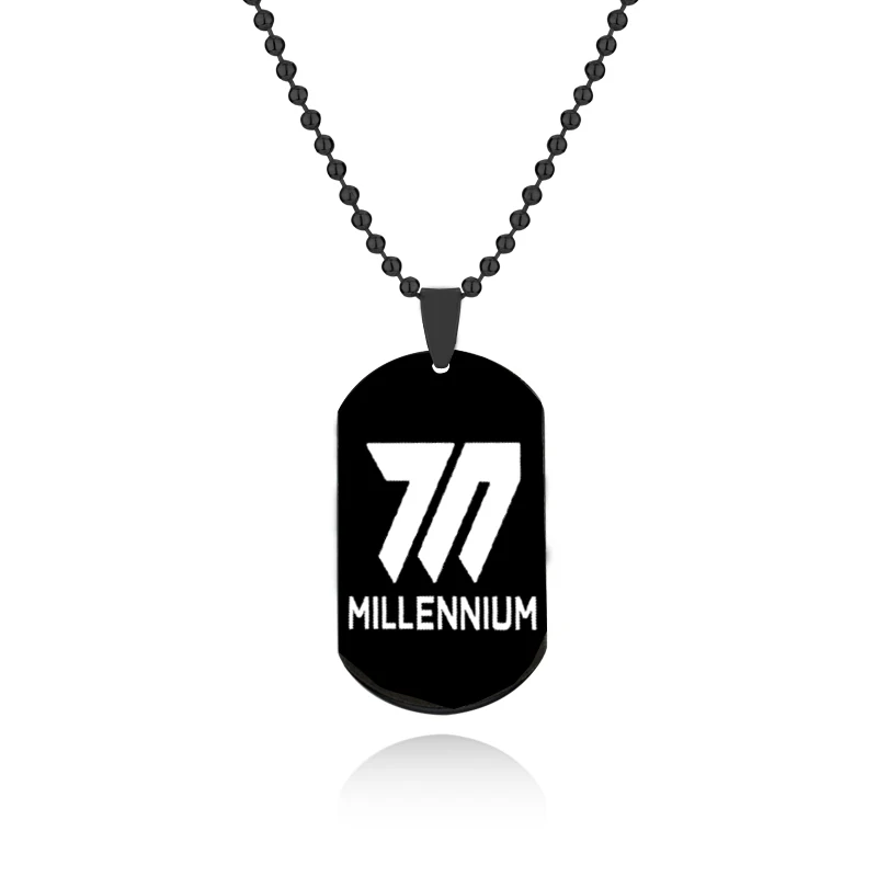 Anime Blue Archive Schale Abydos Nameplate Necklace Stainless Steel Pendant Necklace for Fans Gifts