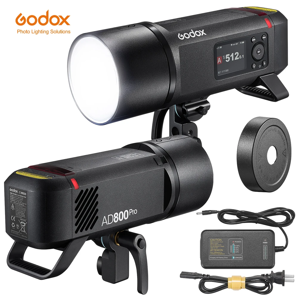 GODOX AD800PRO 800W Outdoor Studio Flash Speedlite 40W 2800K-6000K BI-Color Lamp Fill Light  Speedlight & Fill Lamp All in One