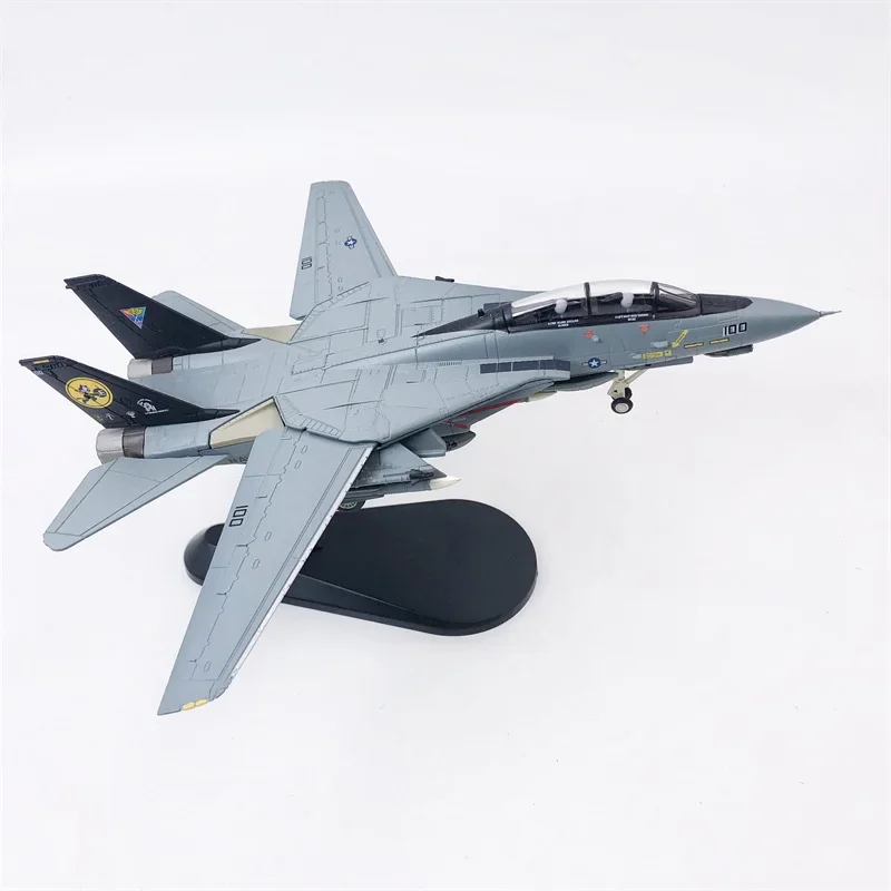 Diecast 1/100 Scale US F-14D F14 VF-31cat Military Aircraft Model Collection Variable Wing Mode Interchangeable