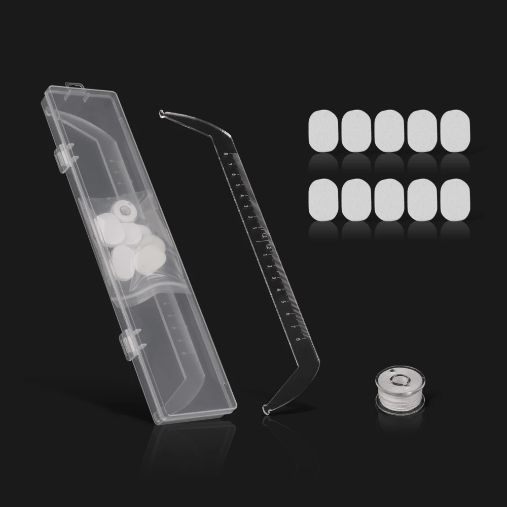 مجموعة واحدة من مسطرة مكياج شفافة لتصميم الحاجب، أداة توازن مساعدة مطرزة بنقطة ثابتة