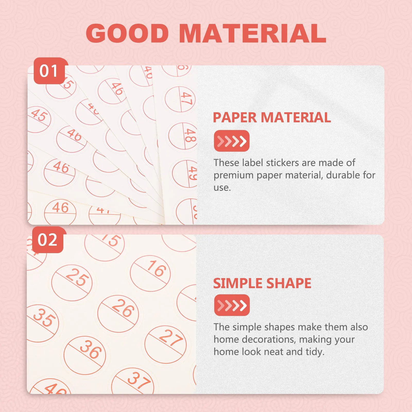 

50 Sheets Blank Label Stickers Removable Classified Tags for Storage Boxes Containers Numbered DIY Handwritten Note Patches