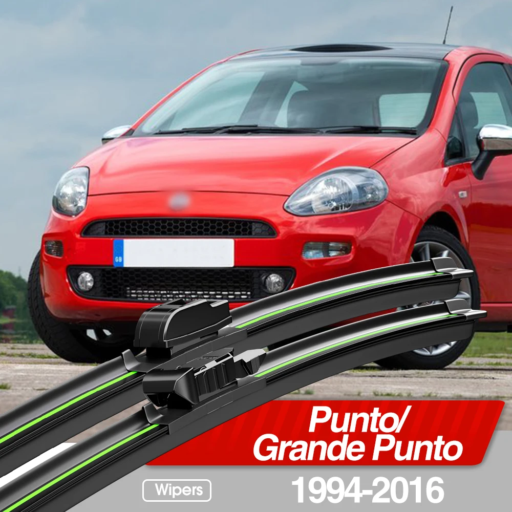 For Fiat Punto Grande Punto 1994-2016 Front Windshield Wiper Blades 2pcs Windscreen Window Accessories 2000 2006 2009 2013 2015