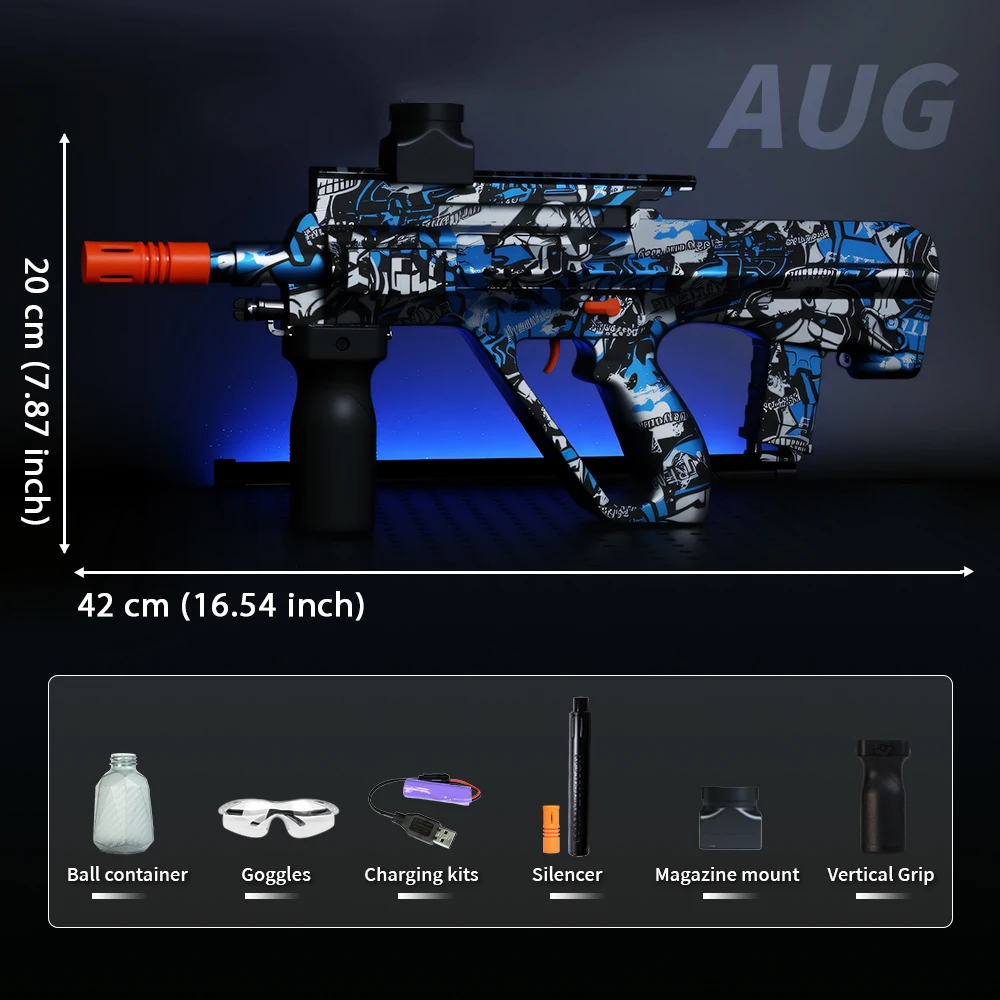 Gel Ball Blaster Set - Rechargeable Outdoor Combat Toy for Teens 14+, Perfect Gift for Boys & Girls (Gel Beads Not Included）