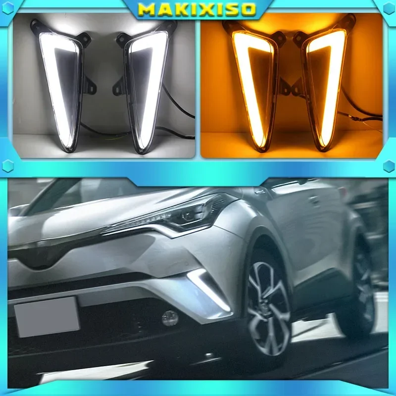 LED Daytime Running Light For Toyota C-HR CHR 2016 2017 2018 2019 Car Accessories Waterproof ABS 12V DRL Fog Lamp Decoration