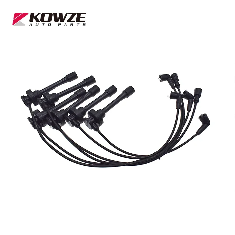 A Set/6pcs 6G72 6G74 Spark Plug Cable Wires Set for Mitsubishi Pajero Sport 1 Montero Nativa Triton L200 MD371794 MD338249