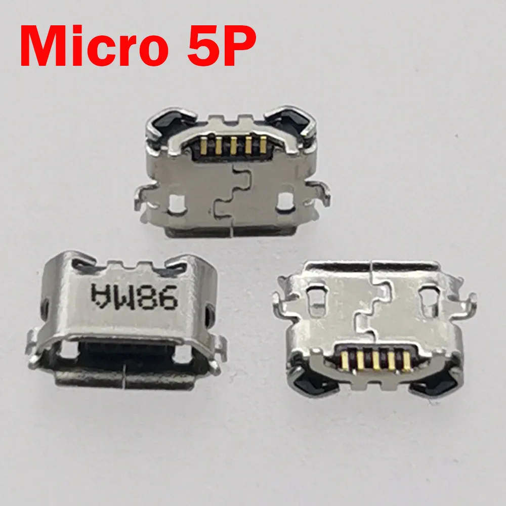 

50pcs/Lot Micro5P USB Female For Sony Playstation PS4 Controller Micro USB Charging Jack Port Socket Connector