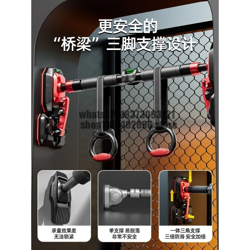 Horizontal bar household indoor pull-up device No punching household stretch rod Door frame Wall single rod sling