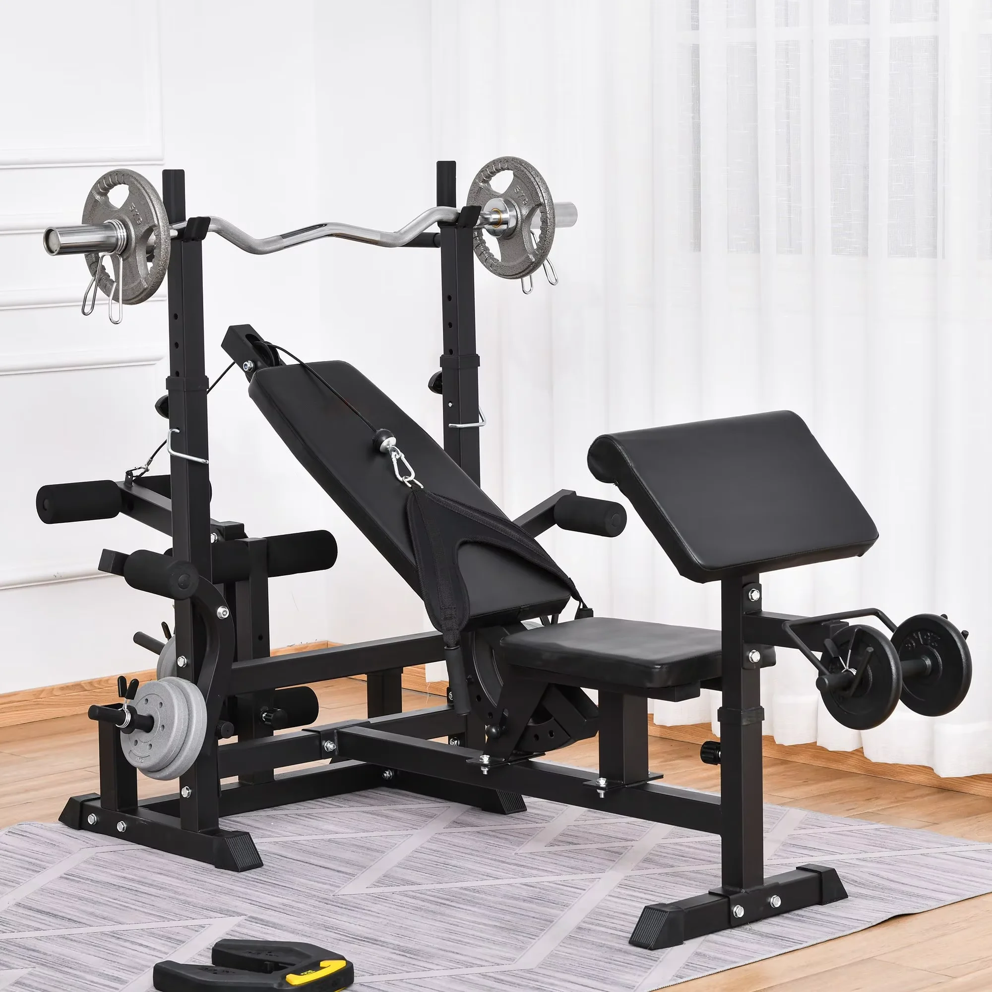 Picture 7: Home Gym Set Multi-functional Weight Bench Wholesale Adjustable Multifunctional Weight Gym Bench with Weights