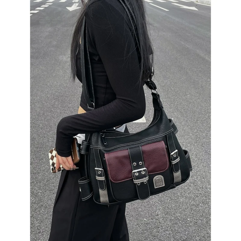 Y2K Vintage Crossbody Bag High Quality Shoulder Bag Tote Women\'s Hip Hop Messenger Bag Large Handbag Commuter Female