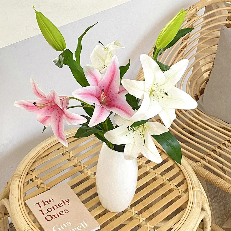 lily Artificial Flower Home Decoration Living Room Dining Table Decorations Flowers Wedding Photography Props