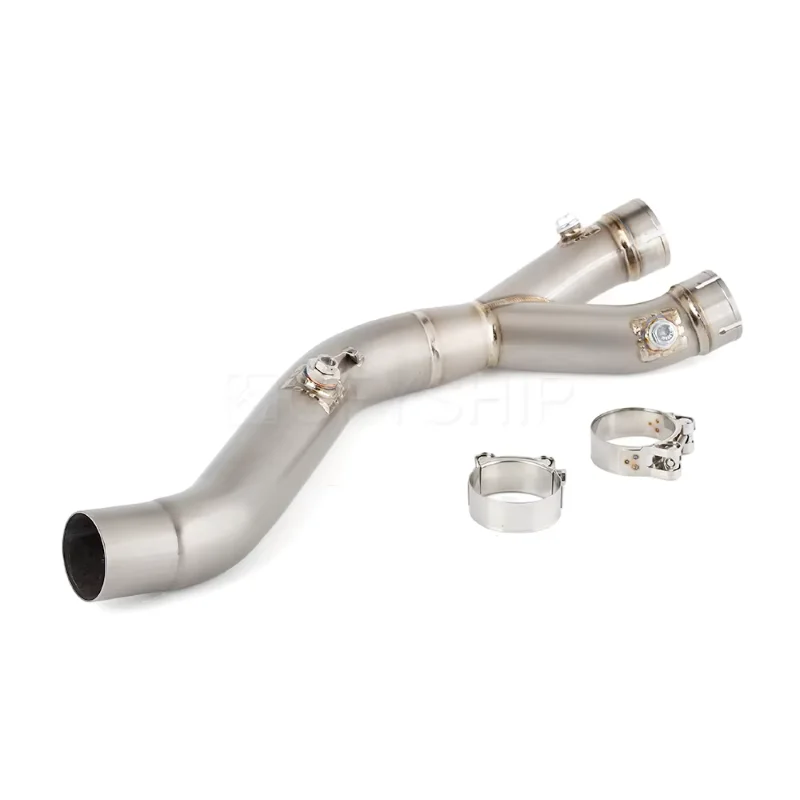Motorcycle Exhaust Muffler Mid Link Pipe Slip-on For Yamaha R1 2015 to 2026 YZFR1 YZF-R1 YZF R1, R1M, R1S Escape Titanium Alloy