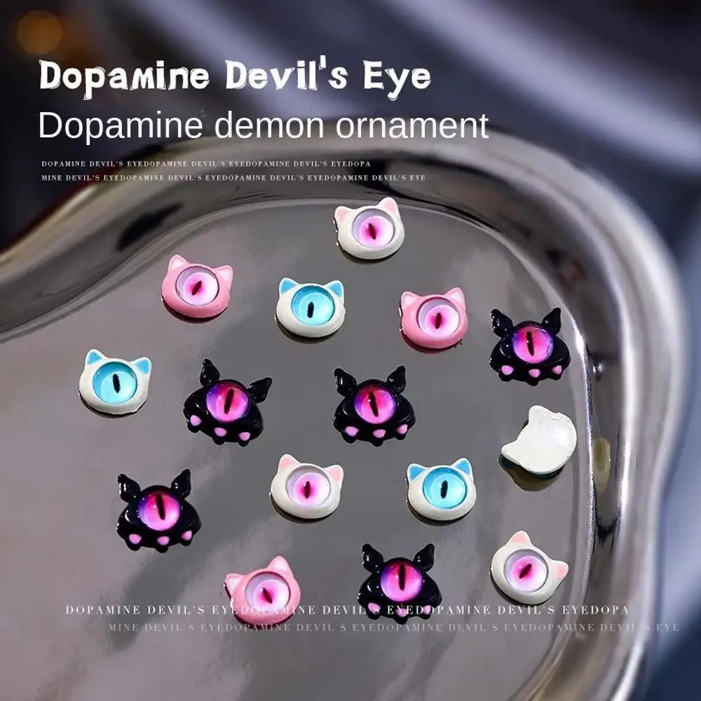 

2Pcs/set Manicure Ornaments Halloween Nail Decorations Nail Supplies Mixed Color Halloween Nail Accessories Devil Eye Pattern