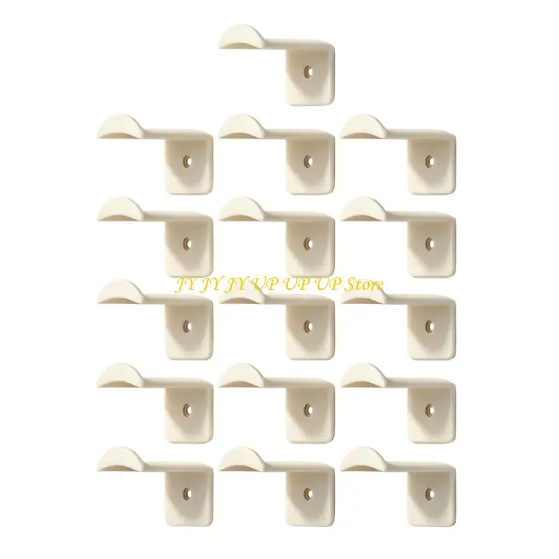 16pcs L-Profile Cap Hanger Adhesive Hat Hook for Individual Wall Storage