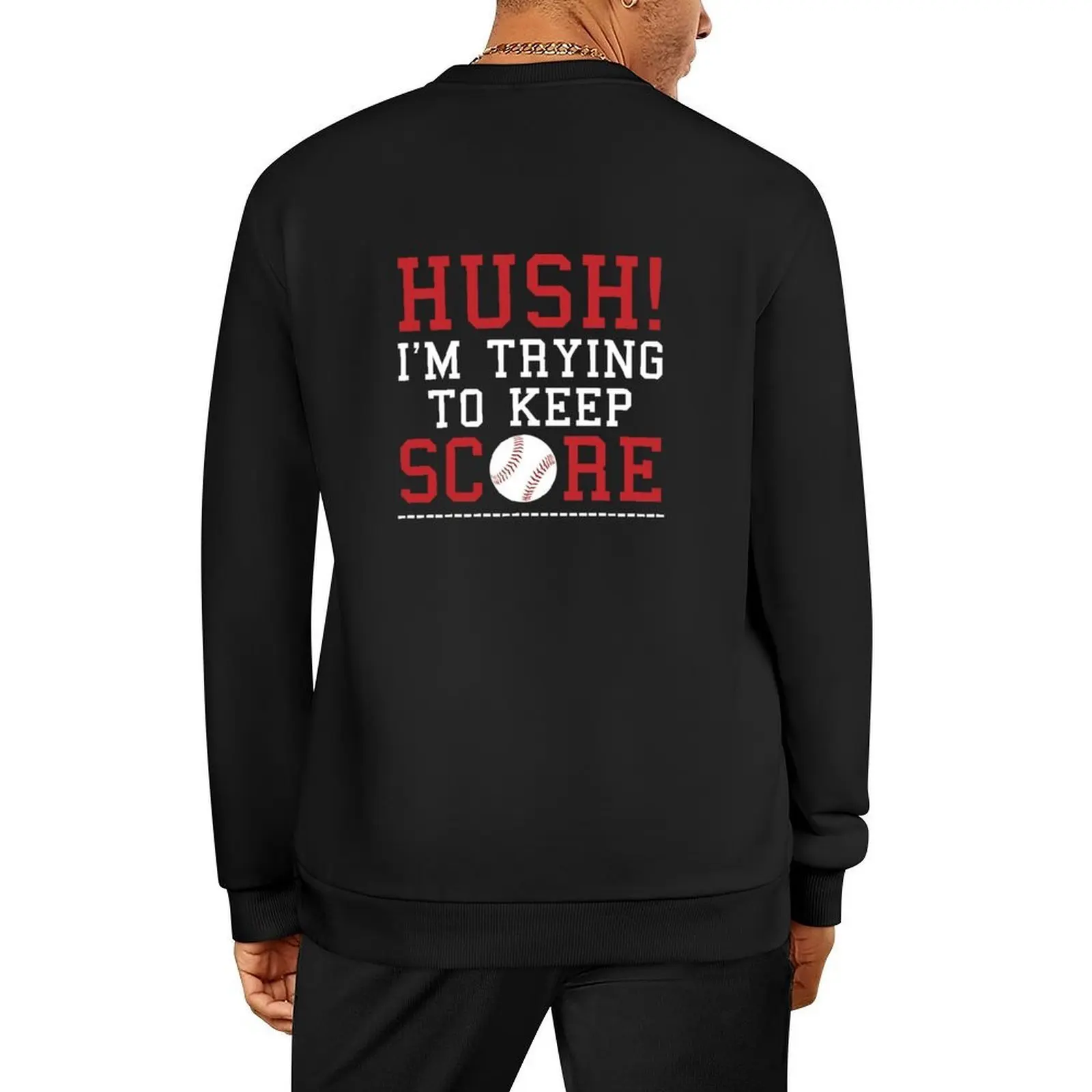 Hush أنا محاولة للحفاظ على النتيجة مضحك البيسبول مدبرة النتائج البلوز الرجال مصمم الملابس الخريف سترة الرجال بلوزات الرجال