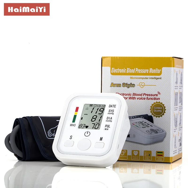 

Bautomatic digital upper arm blood pressure monitor heartbeat frequency pulse counter tonometer sphygmomanometer pulsometer