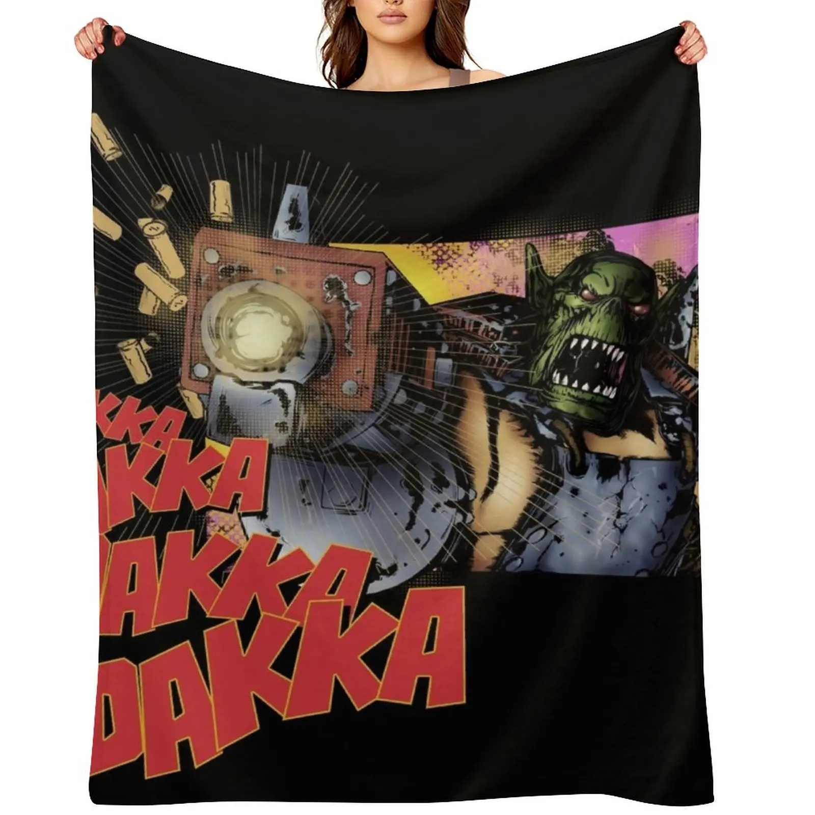 

Dakka Dakka Orc Throw Blanket Blankets For Bed Heavy Kid'S Soft Plush Plaid Blankets