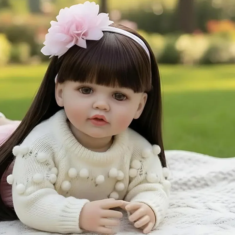 

22-дюймовая мягкая виниловая кукла Betty для девочек, реалистичная кукла реборн, красивая принцесса, многослойная живопись, рождественский детский подарок