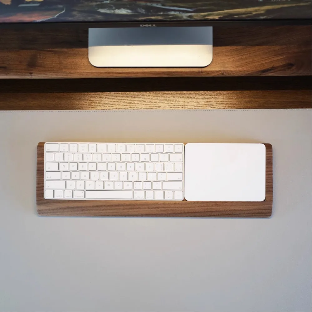 Miaokong2/3 Keyboard Stand Tray Custom Walnut Desktop Stand Touch  Keyboard Base Alloy IOS Keyboard Storage Display Brackets
