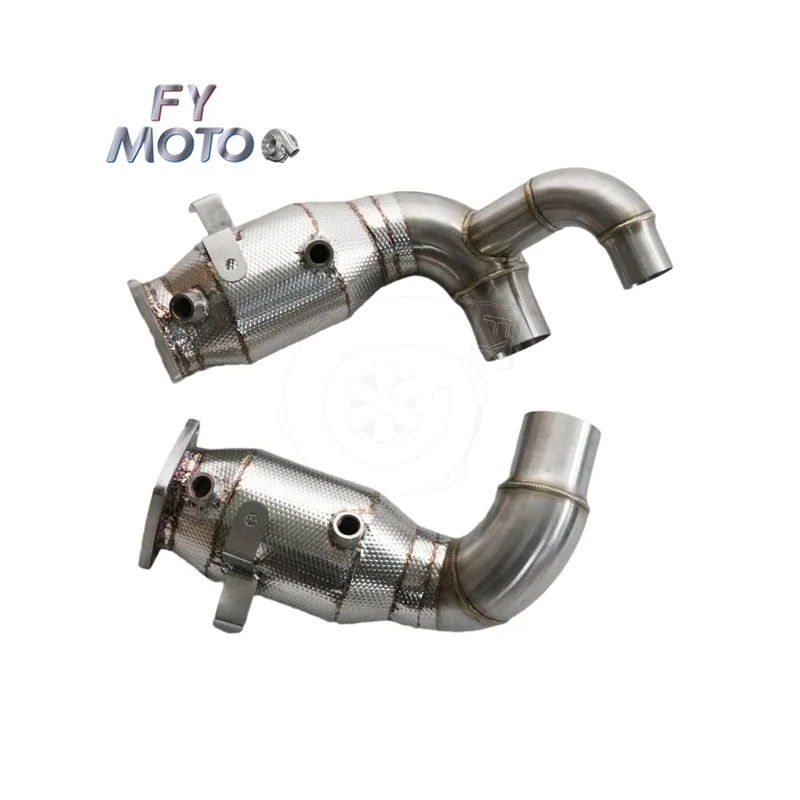 Exhaust Catted Downpipe for PORSCEH 991.2 Carrera 2017+ with Heat Shield