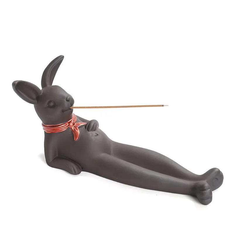 Rabbit Incense Figurines Incense Ceramic Support Yoga Meditation Zen Craft Ornament Home Decoration Crafts