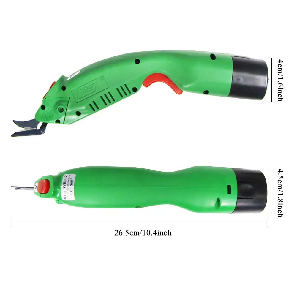 Tesoura elétrica sem fio para corte de tecido com 2 baterias e lâminas