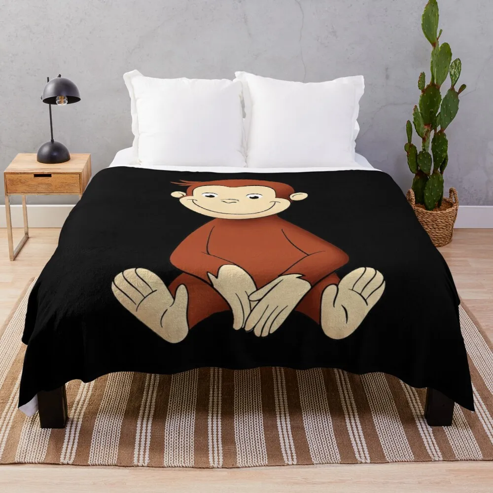 

monkey curious george Throw Blanket Summer Blanket Retro Blankets