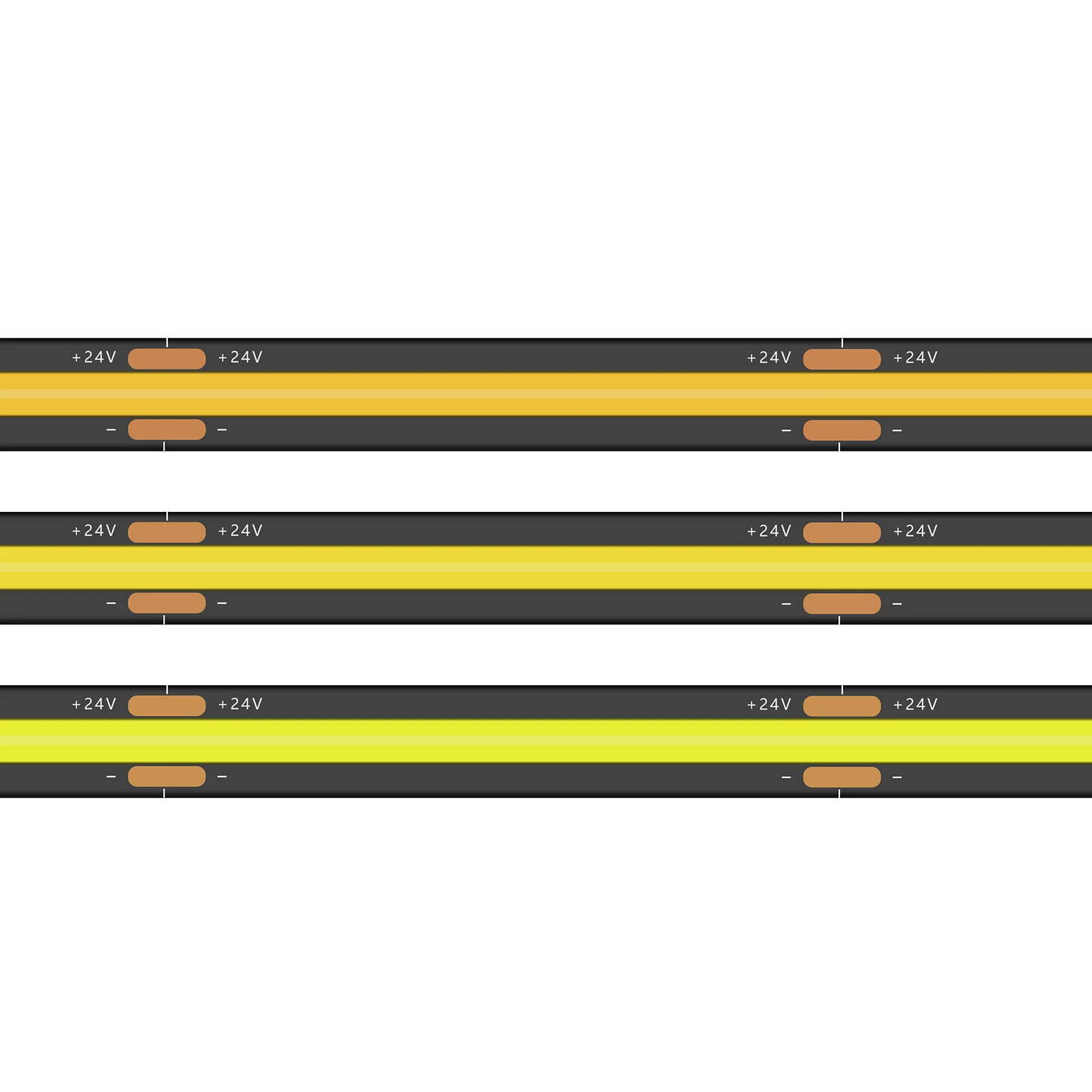 DC24V COB LED قطاع أسود PCB IP20 320 المصابيح/م إضاءة خطية عالية الكثافة 8 مللي متر PCB RA90 شريط إضاءة مرن لخزانة غرفة المنزل #4