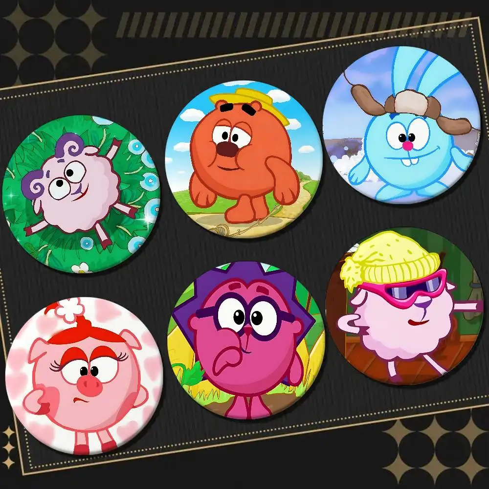 Cartoon S-SmesharikiS Anime Abzeichen Pins Anstecknadeln Hut Pins Broschen Geschenke Dekor Rucksäcke