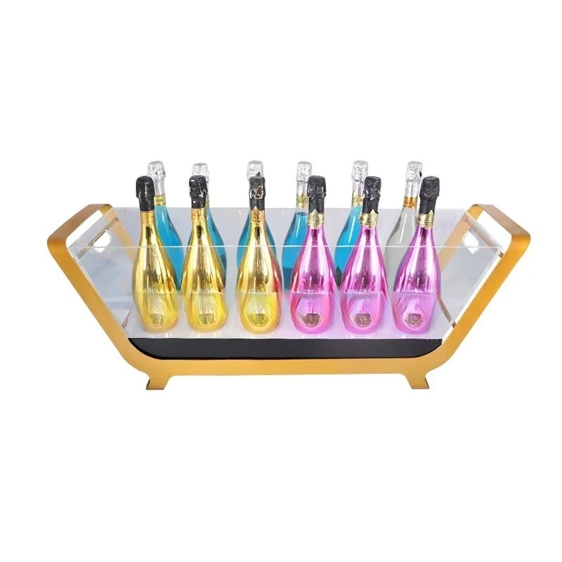 Large Plastic PC Modern Portable 10/16L LED Ice Bucket Bar Accessories for Parties, KTVs, Boats and Wine Cabinets