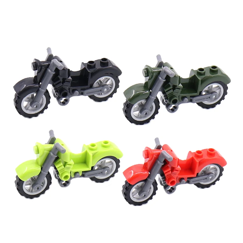 MOC Militär Bausteine Motorrad Off-road Fahrrad Elektrische Mini Mountainbikes Figur Spielzeug Pädagogisches Geschenk DIY Ziegel A034