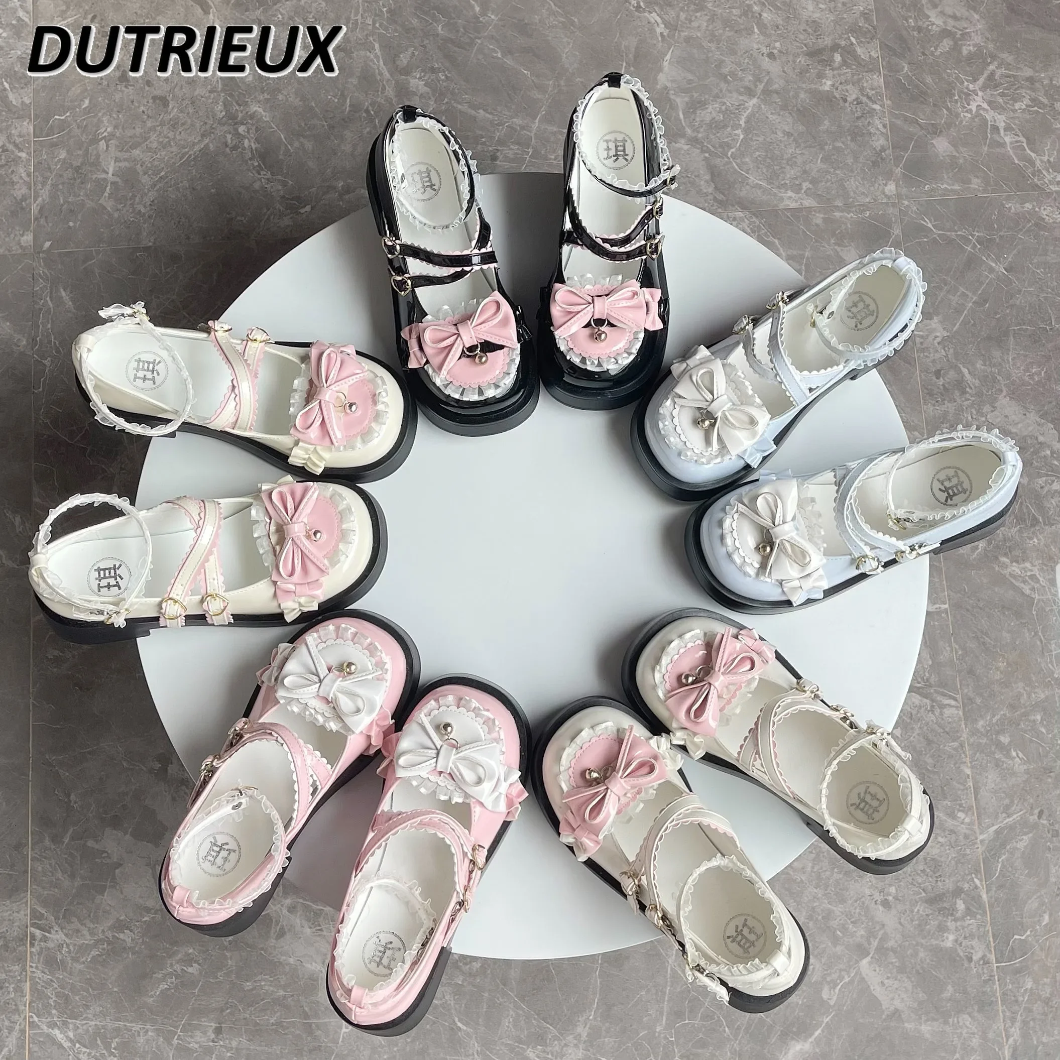 

2025 New Fashion Mid Heel Sweet Cute Women's Pumps Japanese Lolita Style Spring Autumn Elegant Mary Jane Shoes Femme Fashion