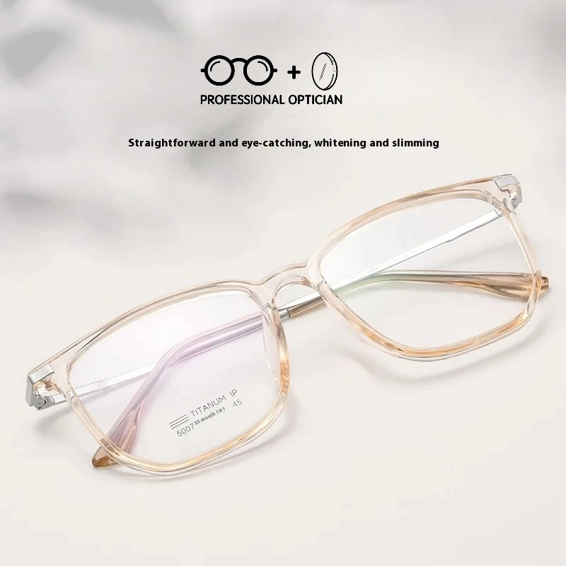 

Internet Celebrity Fashionable Ultra Light Transparent TR90 Myopia Hyperopia Astigmatism Anti Blue Light Prescription Glasses