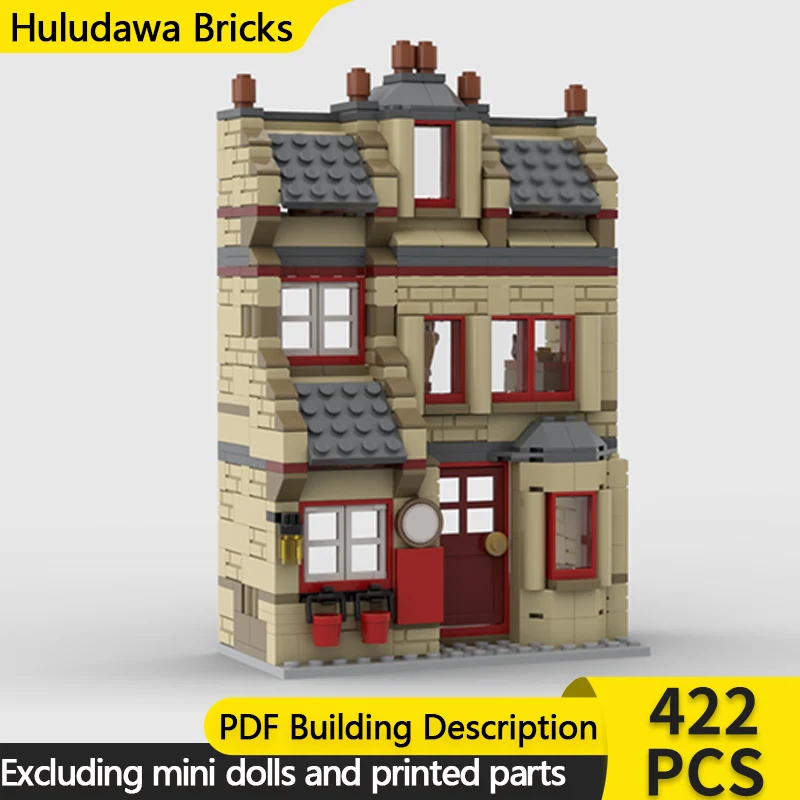 

Модель City Street View MOC, строительные кирпичи, жилой дом, модульная технология, детские праздничные подарки, сборные игрушки, костюм