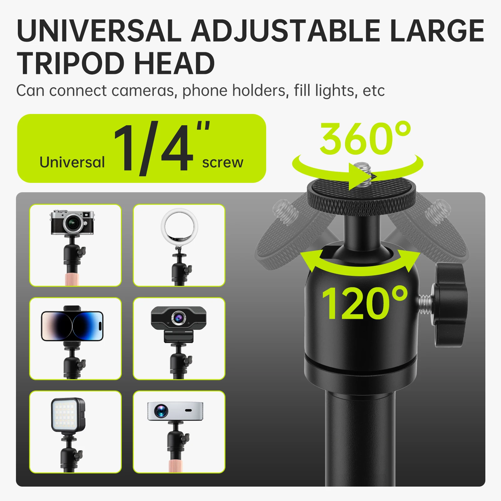 Adjustable Light Stand 17-28 Inch Camera Desk Mount for Webcam, Ring Light, Live Streaming