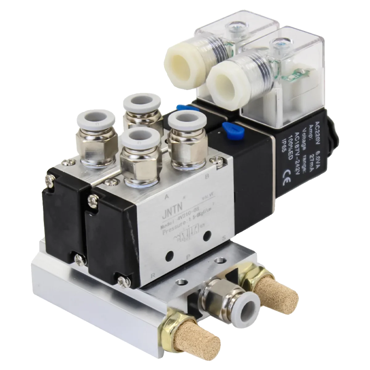 4V210 solenoid valve group cylinder pneumatic control air 220v24V08 bus plate base island