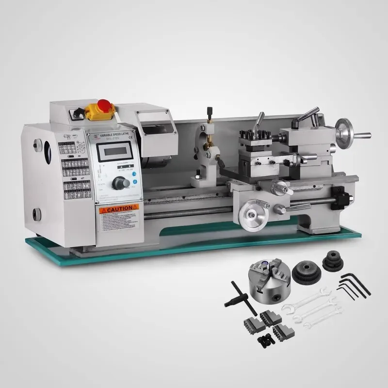 2026for Mini 8X16 Digital Benchtop Lathe Small Micro Horizontal Flat Machine Multipurpose Mini Metal Lathe 2