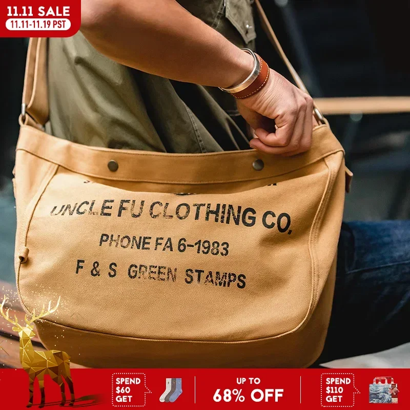 

Maden Vintage Canvas Large Capacity Bag Female Designer Letter Printed Crossbody Computer Bag Messenger Shoulder Bags Traveling