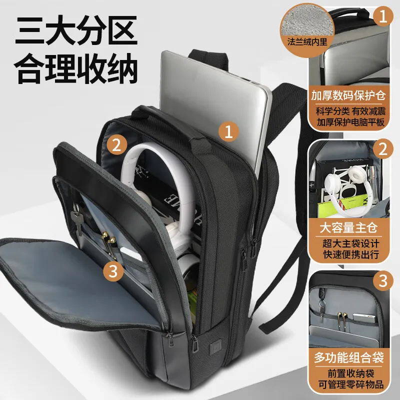 Backpack with large capacity and standardized computer backpack