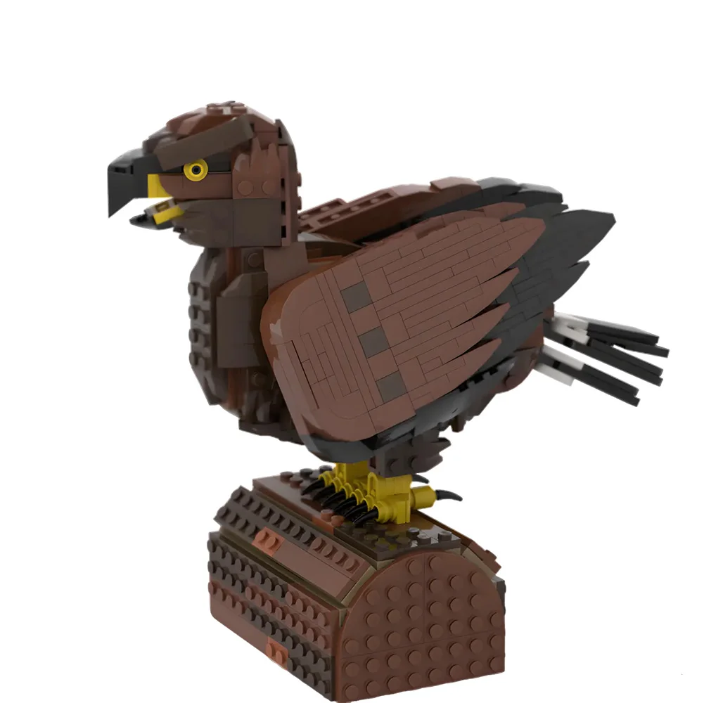 

MOC Golden Eagle Building Blocks Wild Raptor Brown Animal Eagle Bird Brick Toy Adult Gift