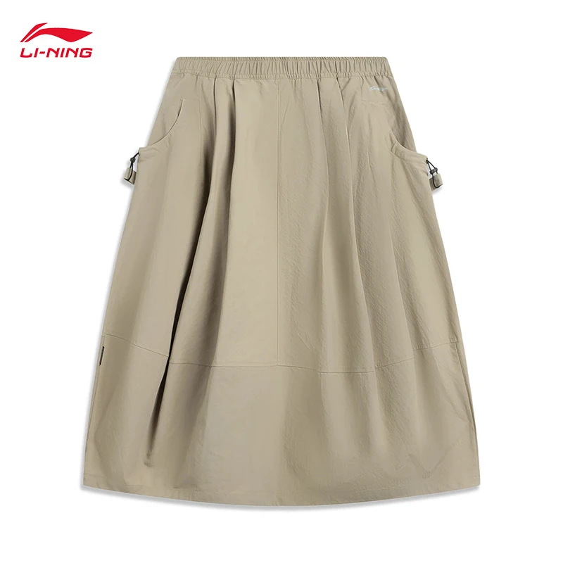 

LI-NING CUUNTERFLOW women LN WATER PROOF loose long skirt outdoor series Casual comfortable bottoms ASKV294